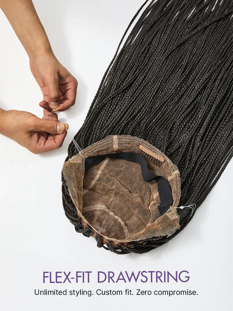 🥰[New Arrival] Salon Braids Super Natural Scalp Full HD Lace Knotless Box Braided Wig