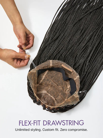 🥰[New Arrival] Salon Braids Super Natural Scalp Full HD Lace Knotless Box Braided Wig