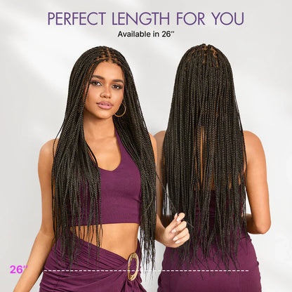 🥰[New Arrival] Salon Braids Super Natural Scalp Full HD Lace Knotless Box Braided Wig