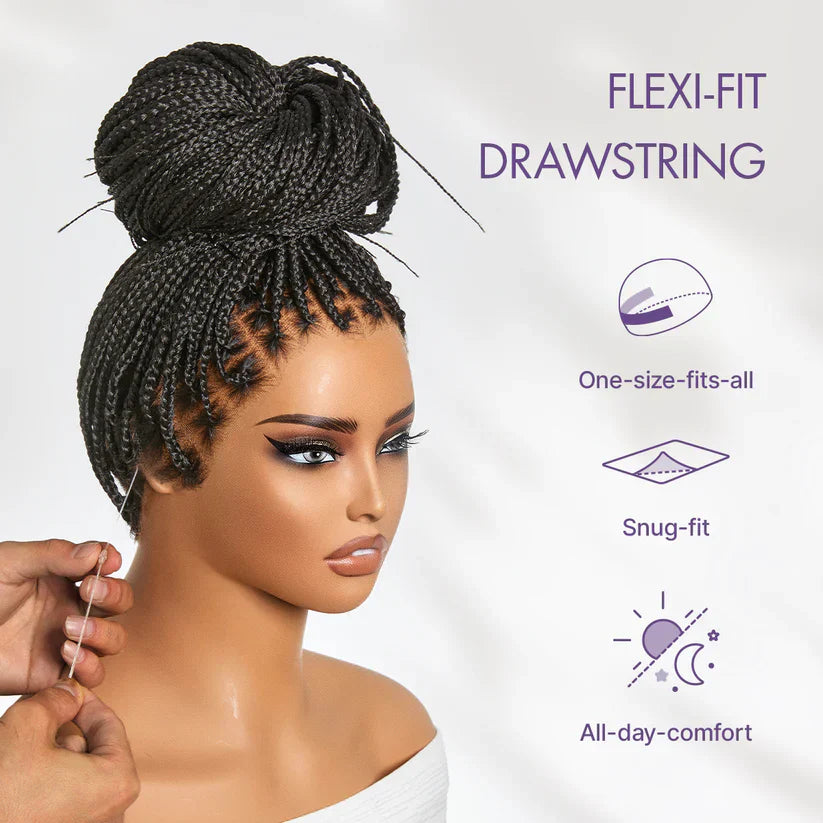 🥰[New Arrival] Salon Braids Super Natural Scalp Full HD Lace Knotless Box Braided Wig