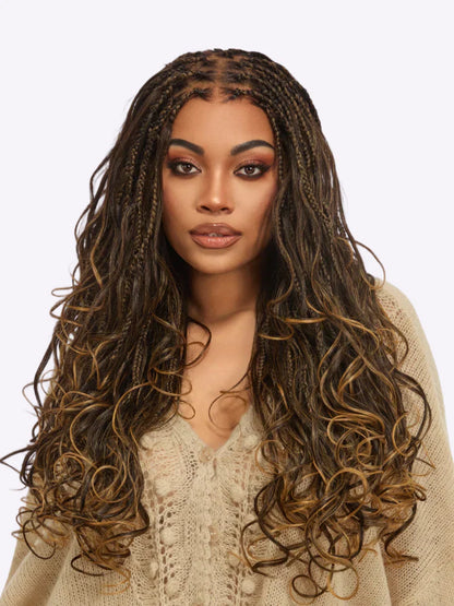 🥰[New Arrival] Salon Braids Super Natural Scalp Full HD Lace Knotless Box Braided Wig