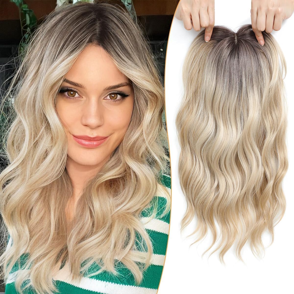 🌟2026 New Lightweight & Breathable Wavy Hair Topper✨