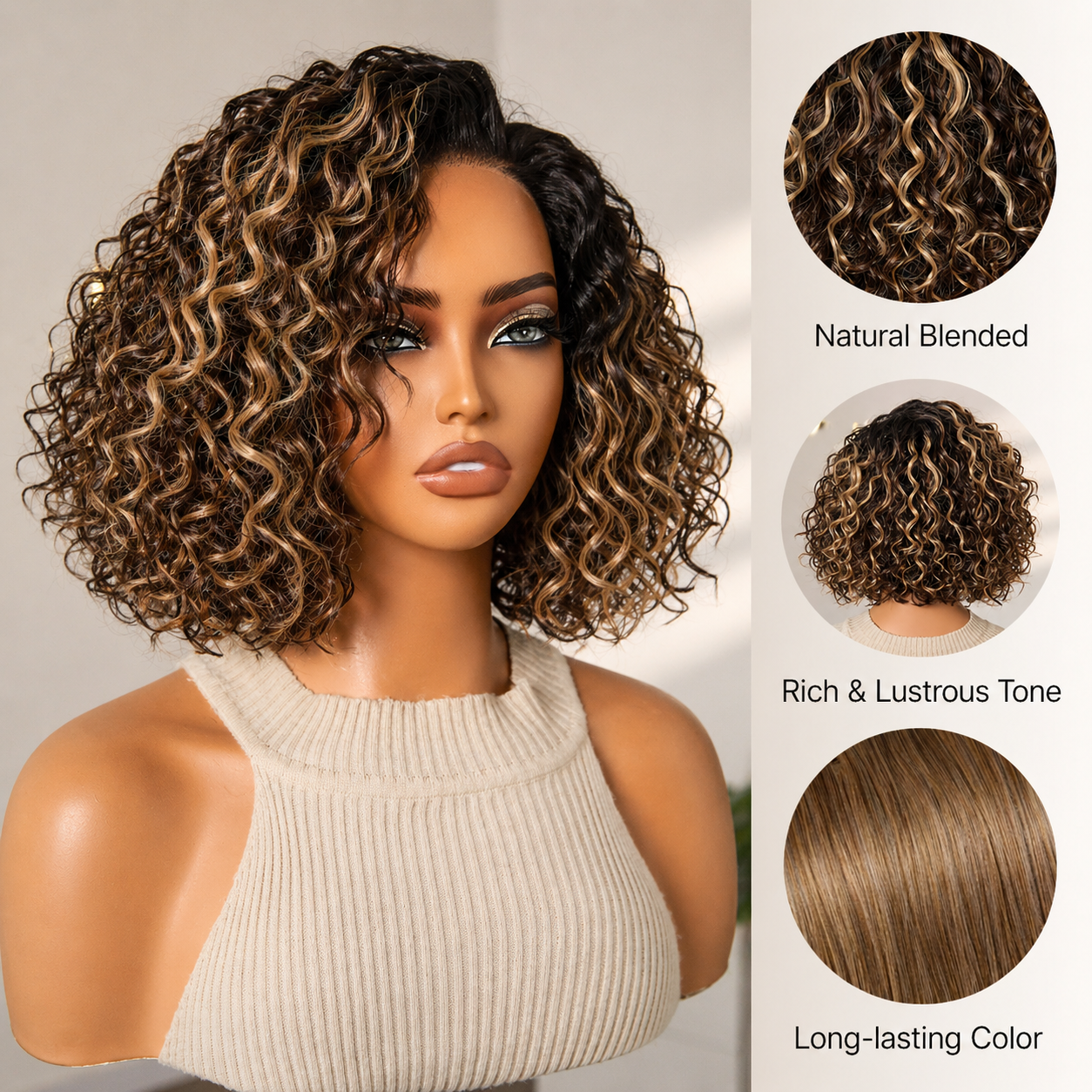 ✨ Curly Bob Wig That Looks Like A $500 Salon Makeover 🥇