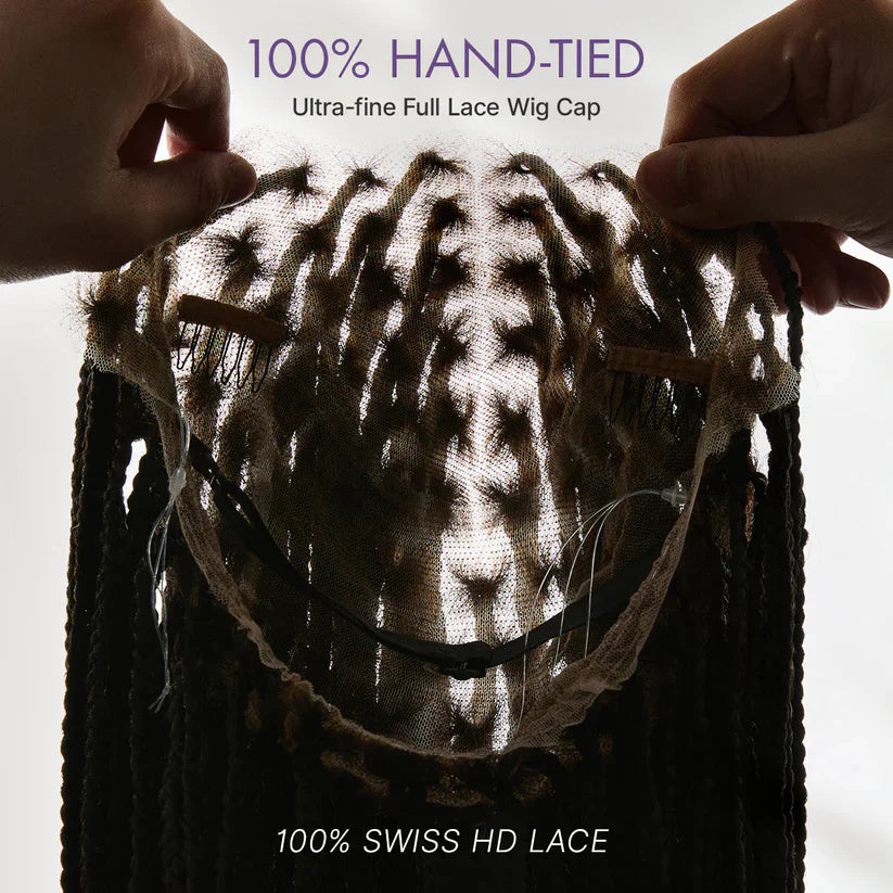 🥰[New Arrival] Salon Braids Super Natural Scalp Full HD Lace Knotless Box Braided Wig