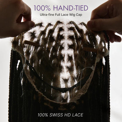 🥰[New Arrival] Salon Braids Super Natural Scalp Full HD Lace Knotless Box Braided Wig