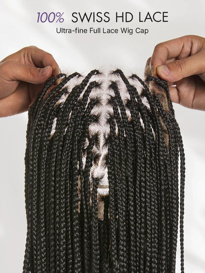 🥰[New Arrival] Salon Braids Super Natural Scalp Full HD Lace Knotless Box Braided Wig