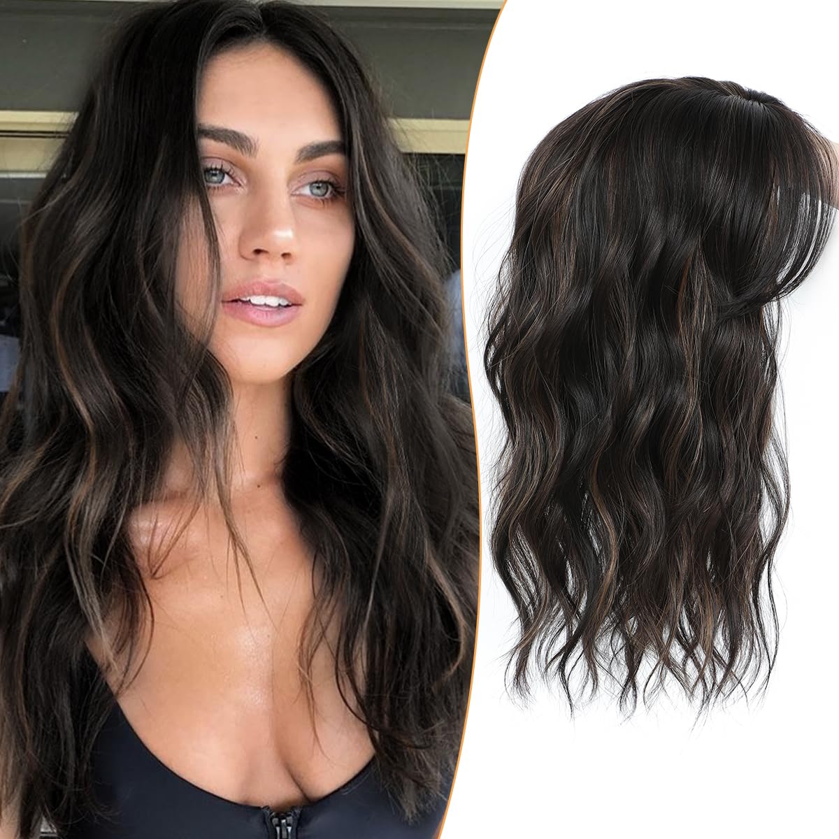 🌟2026 New Lightweight & Breathable Wavy Hair Topper✨