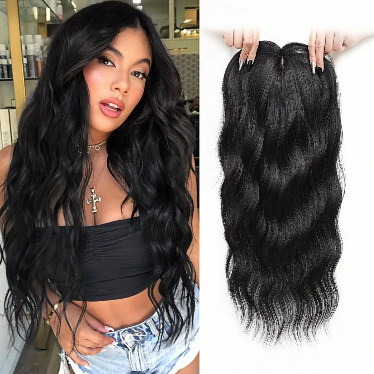🌟2026 New Lightweight & Breathable Wavy Hair Topper✨