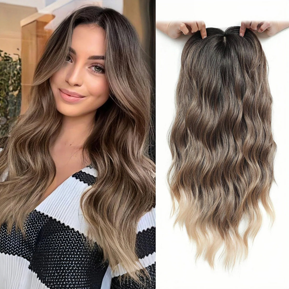🌟2026 New Lightweight & Breathable Wavy Hair Topper✨