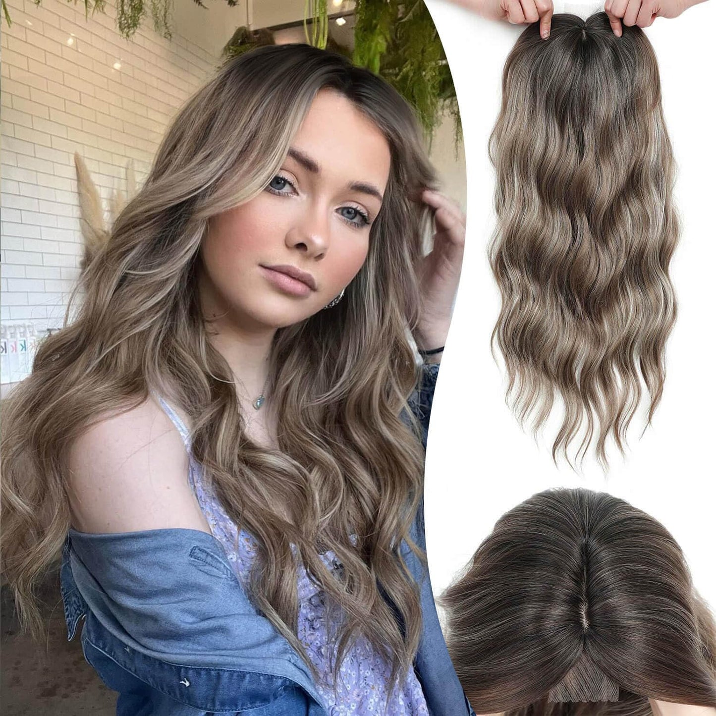 🌟2026 New Lightweight & Breathable Wavy Hair Topper✨