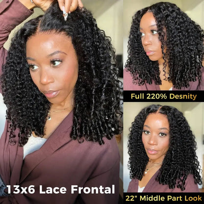 ✨Full Burmese Curly 13x6 Lace Frontal Glueless Wig – Soft, Natural & Ready-to-Wear!✨
