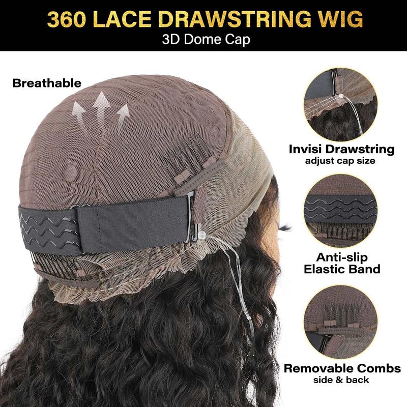 🔥Limited-time offer: 50% off! Pre-cut lace voluminous straight wig, 360° full lace front, glue-free.