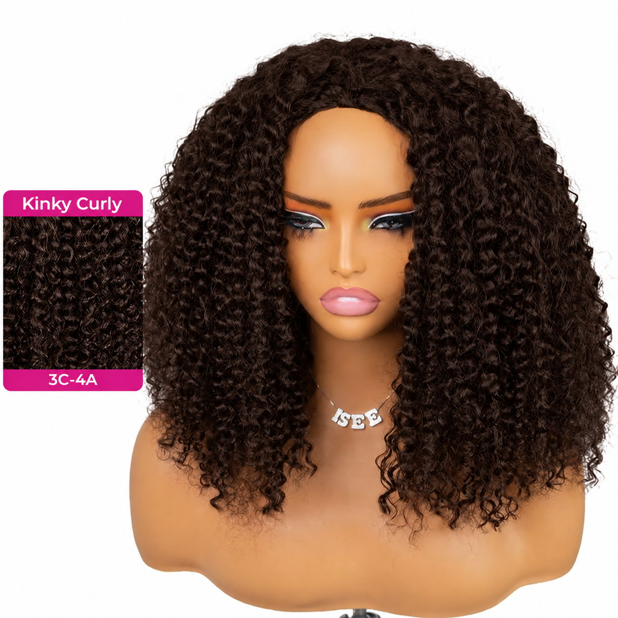Invisible Hairline Glueless Half Wig – 3-in-1 Kinky Curly Flip Over Wig with Ponytail & Bun Styles – Beginner Friendly Natural Look Wig