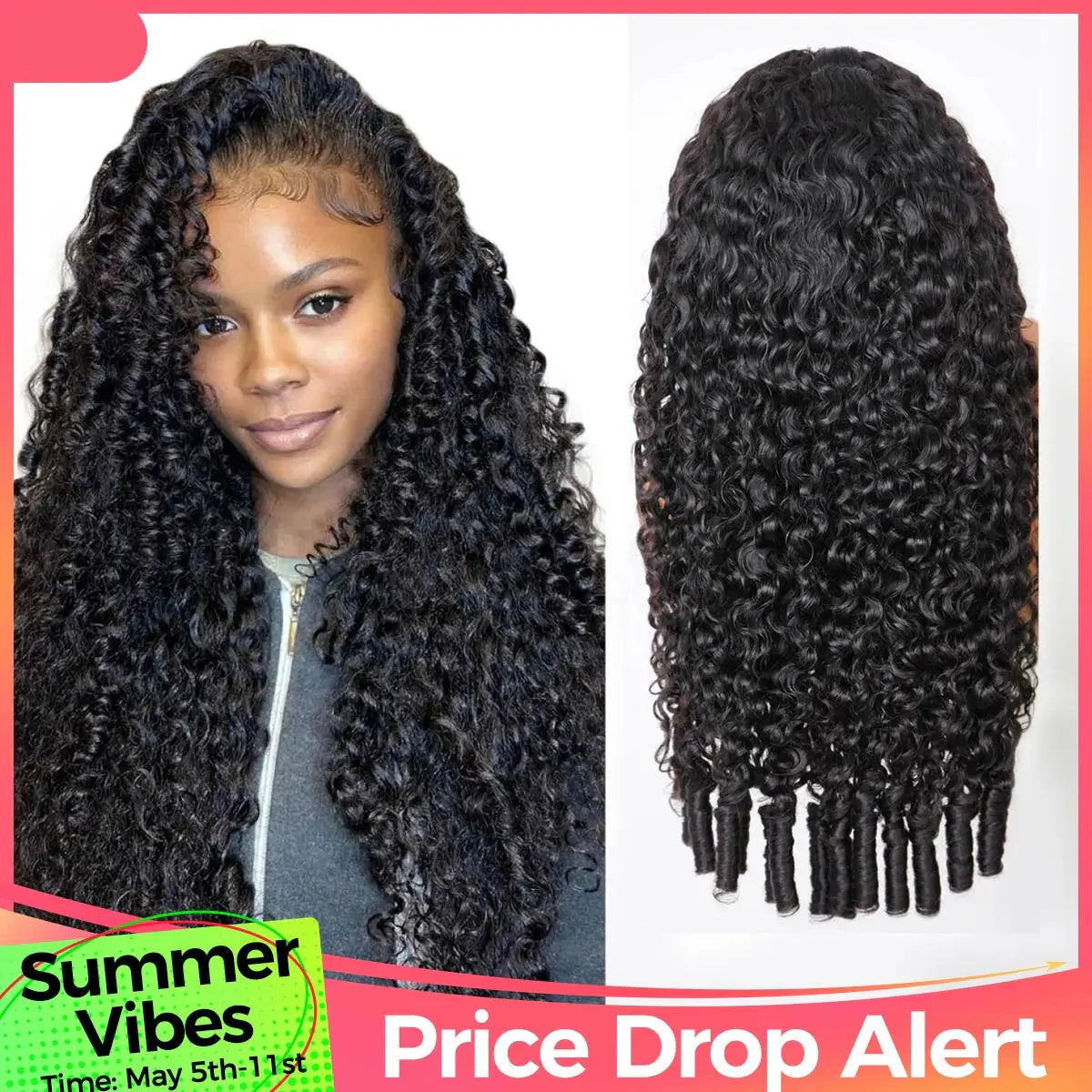 ✨Full Burmese Curly 13x6 Lace Frontal Glueless Wig – Soft, Natural & Ready-to-Wear!✨