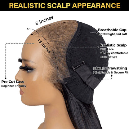 ✨Full Burmese Curly 13x6 Lace Frontal Glueless Wig – Soft, Natural & Ready-to-Wear!✨