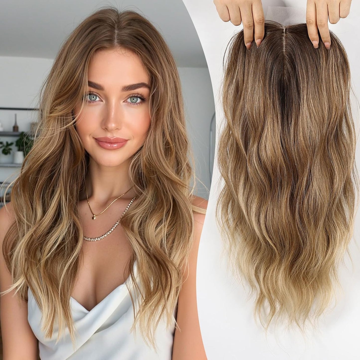 🌟2026 New Lightweight & Breathable Wavy Hair Topper✨
